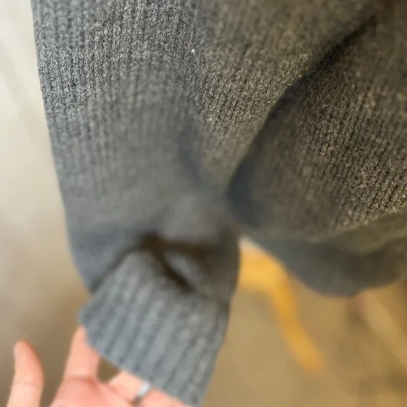 Gray Knitted Sweater Zipper Up by Karen Scott - Picture 4 of 12